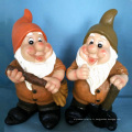 Lovely Polyresin Statue Dancing Dwarf pour décoration de jardin